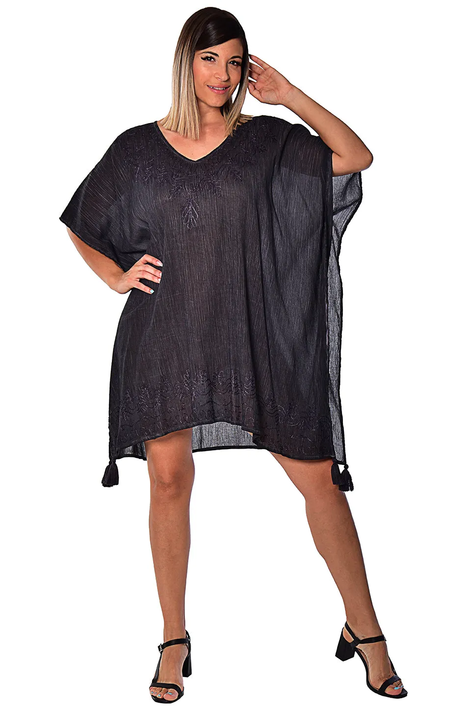 Ladies Beach Tunic Square V-neck - LCT201