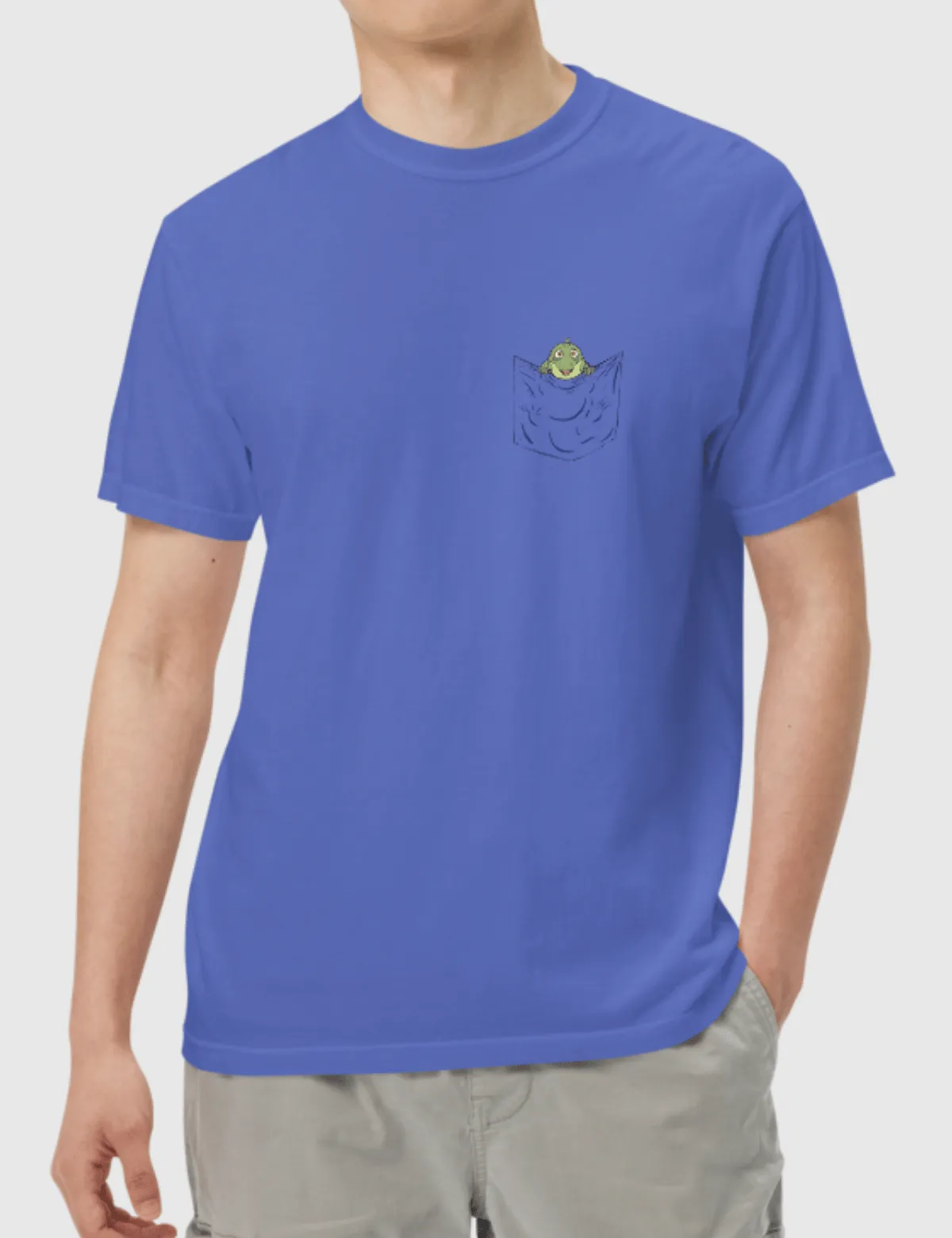 Leo Pocket Unisex T-Shirt [Flo Blue]