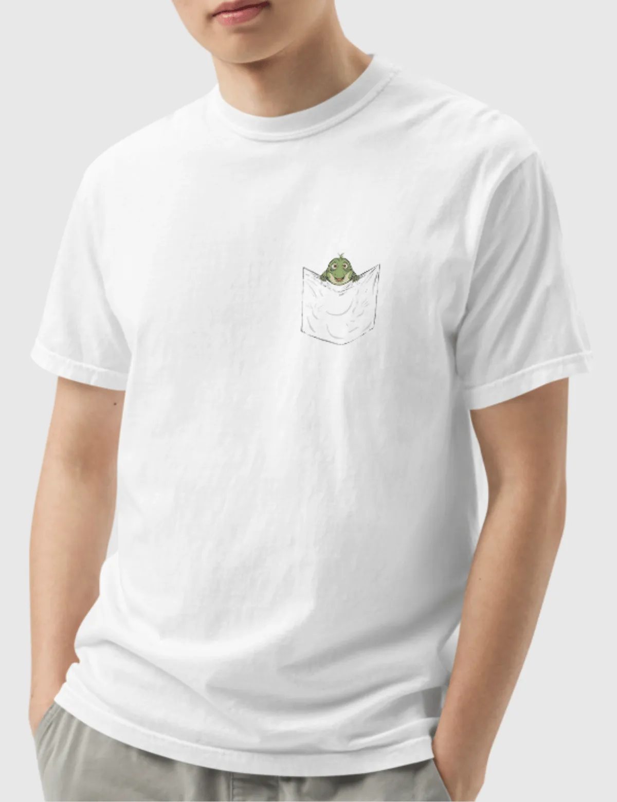 Leo Pocket Unisex T-Shirt [White]