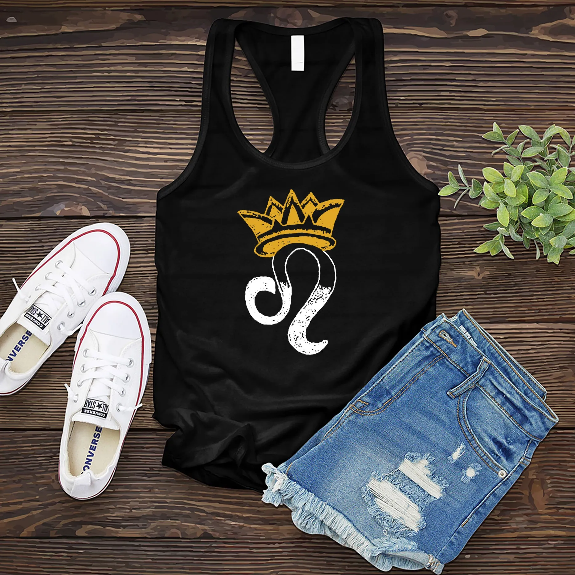 Leo Symbol with Crown Women's Tank Top