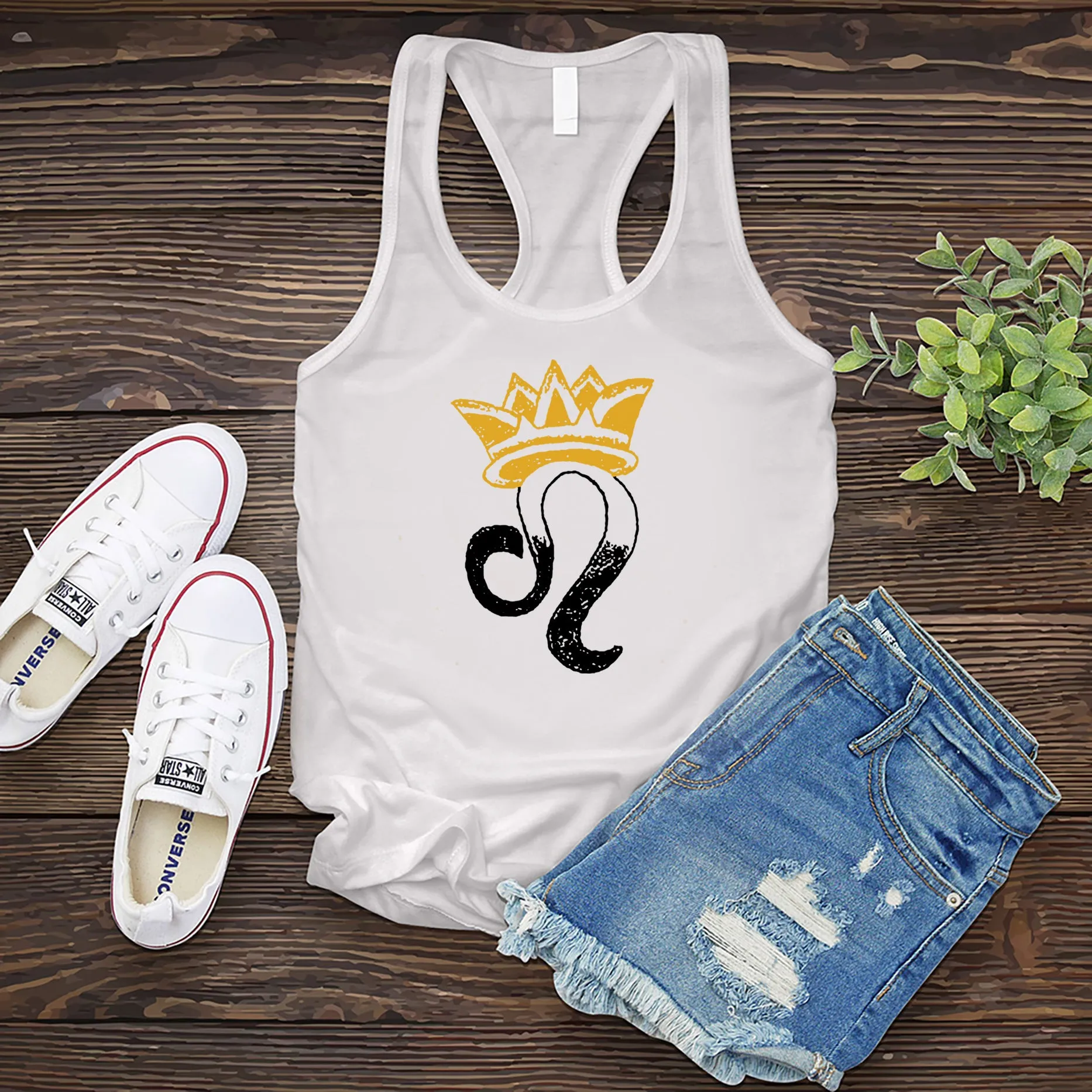 Leo Symbol with Crown Women's Tank Top