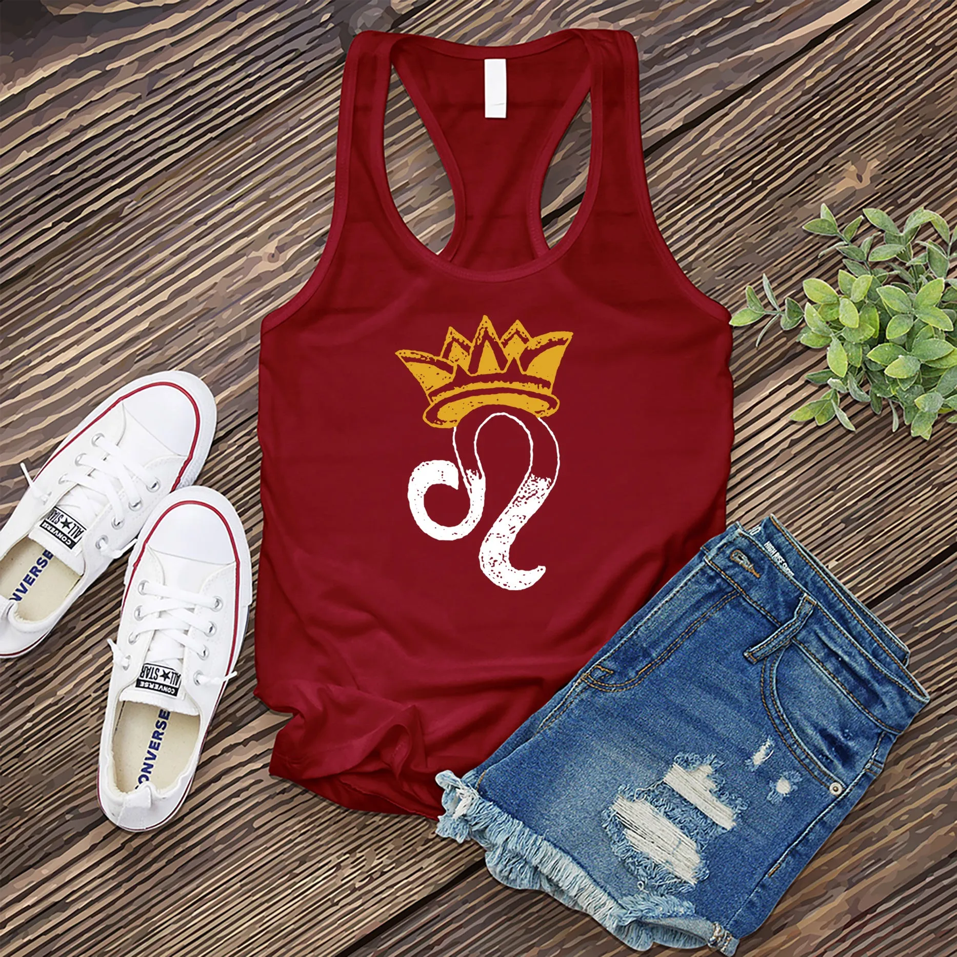 Leo Symbol with Crown Women's Tank Top