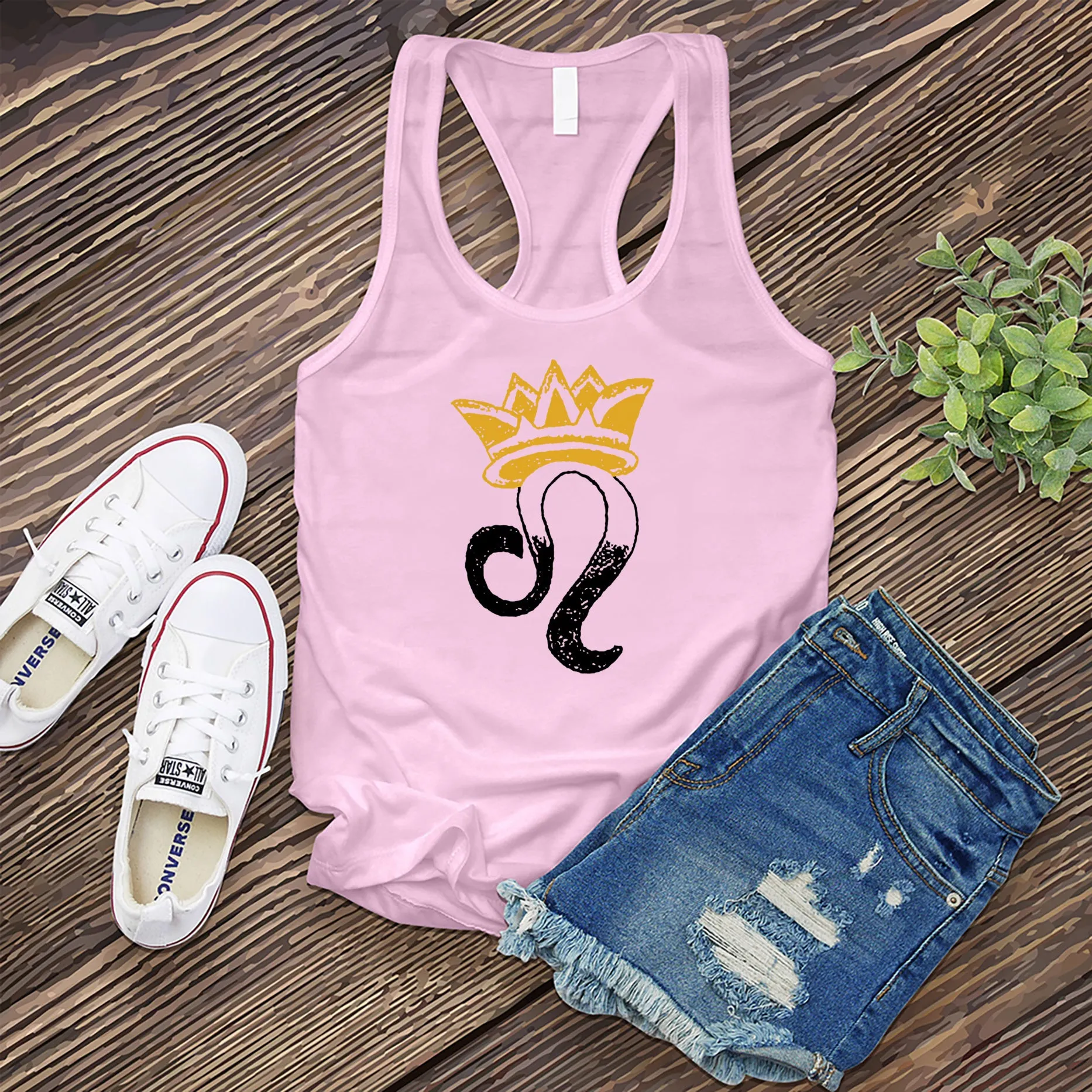 Leo Symbol with Crown Women's Tank Top