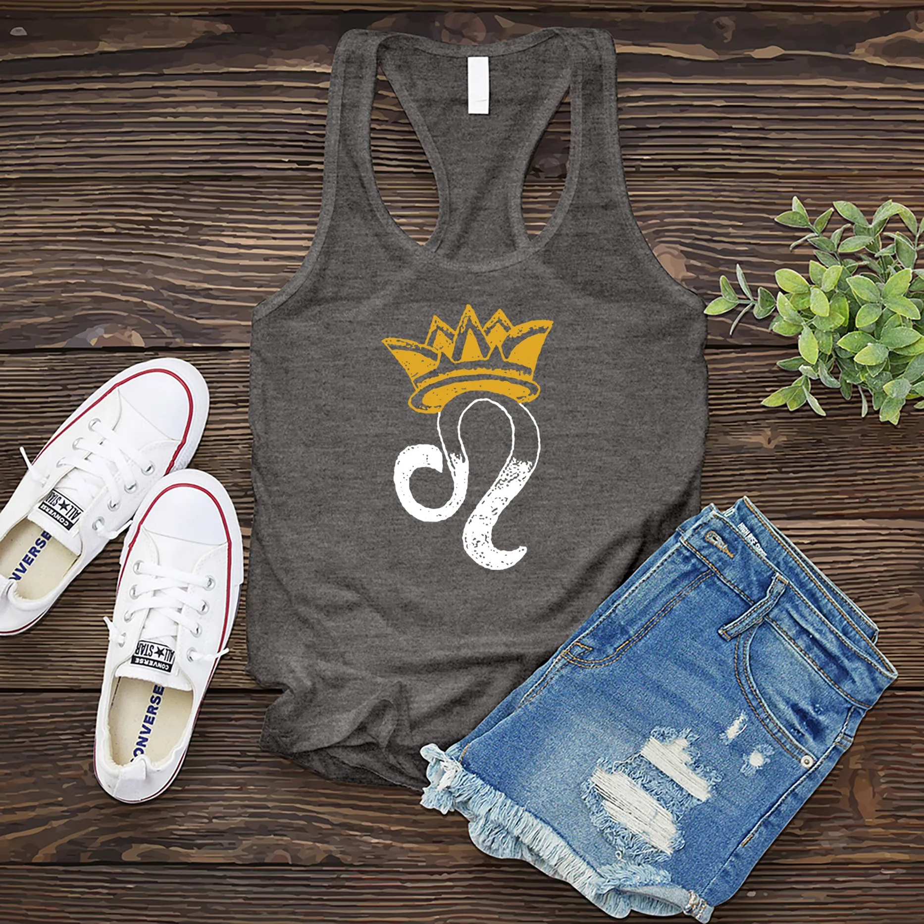 Leo Symbol with Crown Women's Tank Top