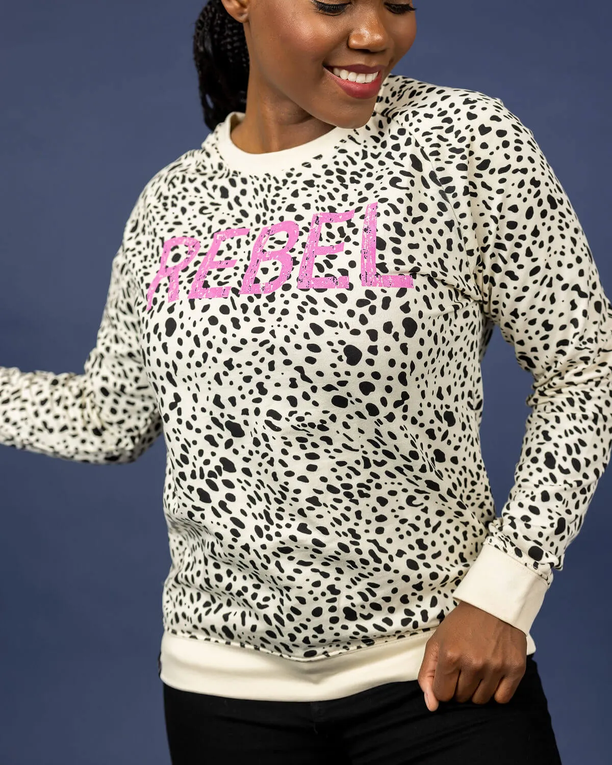 Leopard Rebel Graphic Sweatshirt | XS-S