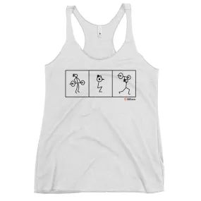 Linchpin Clean-Squat-Jerk Women's Racerback Tank (Dark logo)