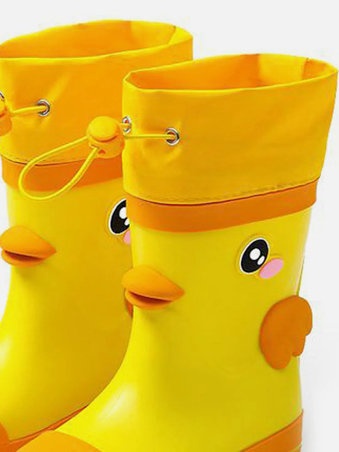 Little Surprise Box Mr.Daffy Quack head Flexible Rubber Rain Gumboots for Toddlers and Kids