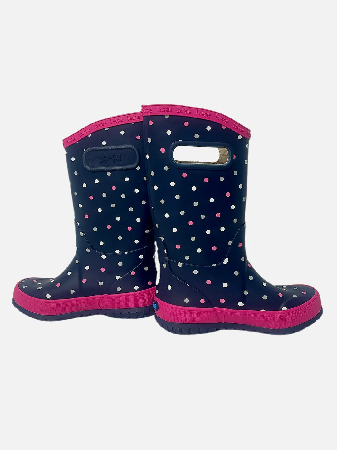 Little Surprise Box Ms. Dotty Curve ,  Flexible Rubber Rain Gumboots for Toddlers and Kids