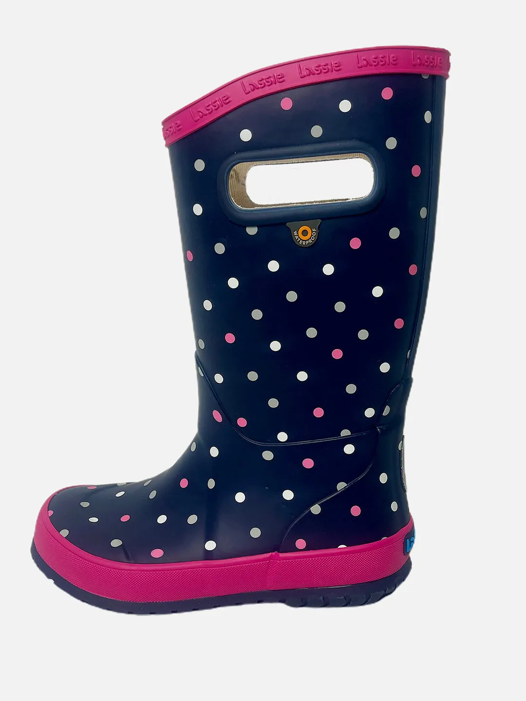 Little Surprise Box Ms. Dotty Curve ,  Flexible Rubber Rain Gumboots for Toddlers and Kids