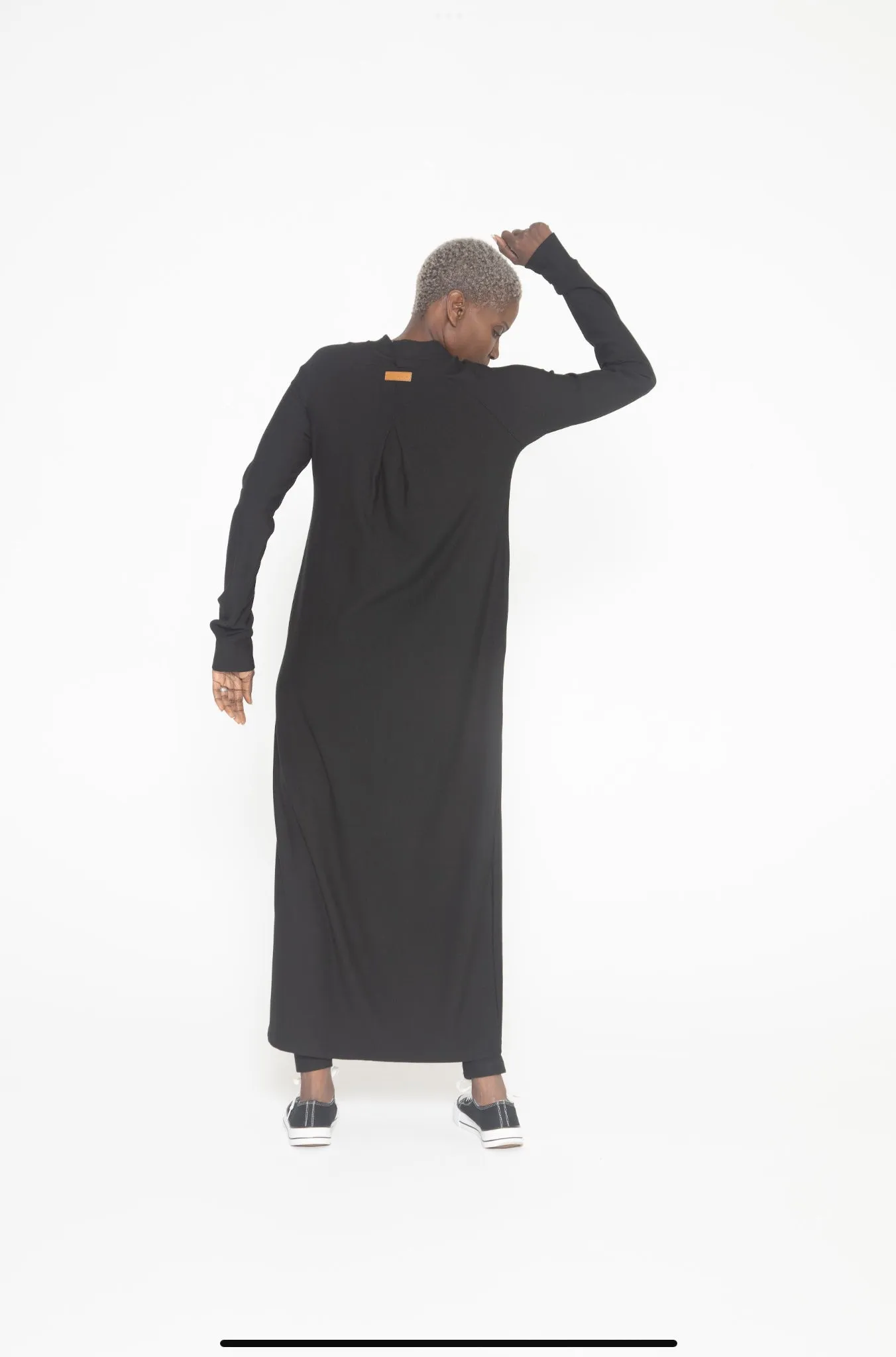 Long Tunic Fleece - Black