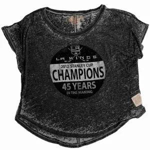 Los Angeles LA Kings Retro Brand WOMEN 2012 Stanley Cup Champs Crop Top