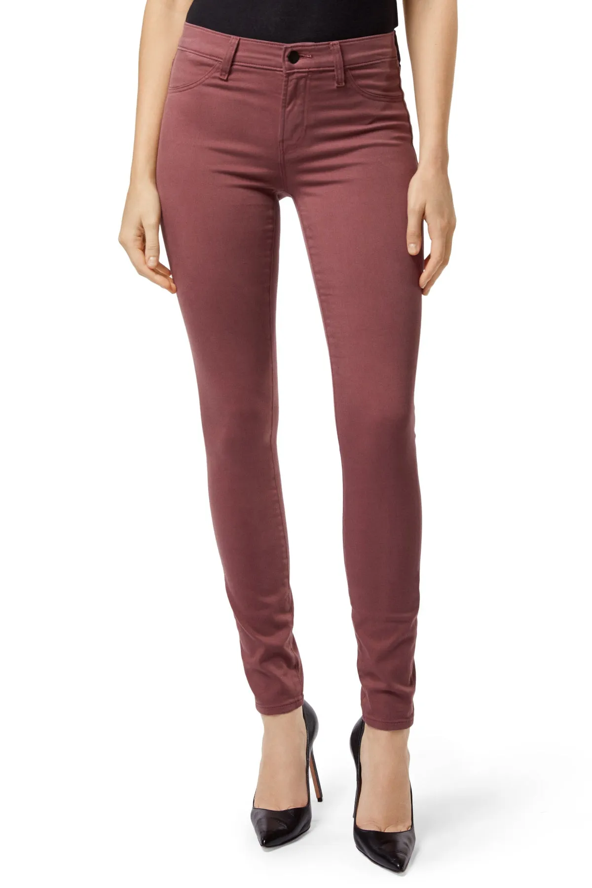 Madame Mid-Rise Super Skinny Luxe Satin Jeans