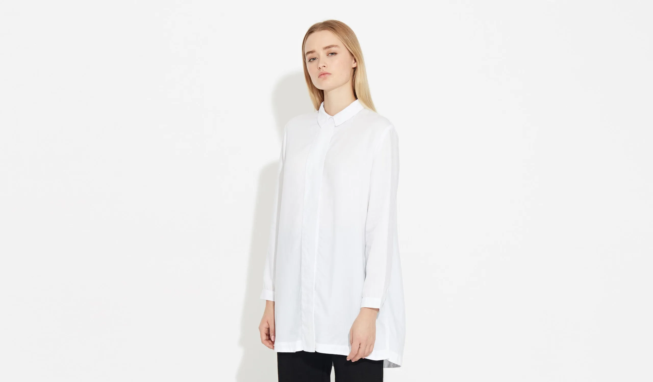 Maja | White - Tunic Shirt