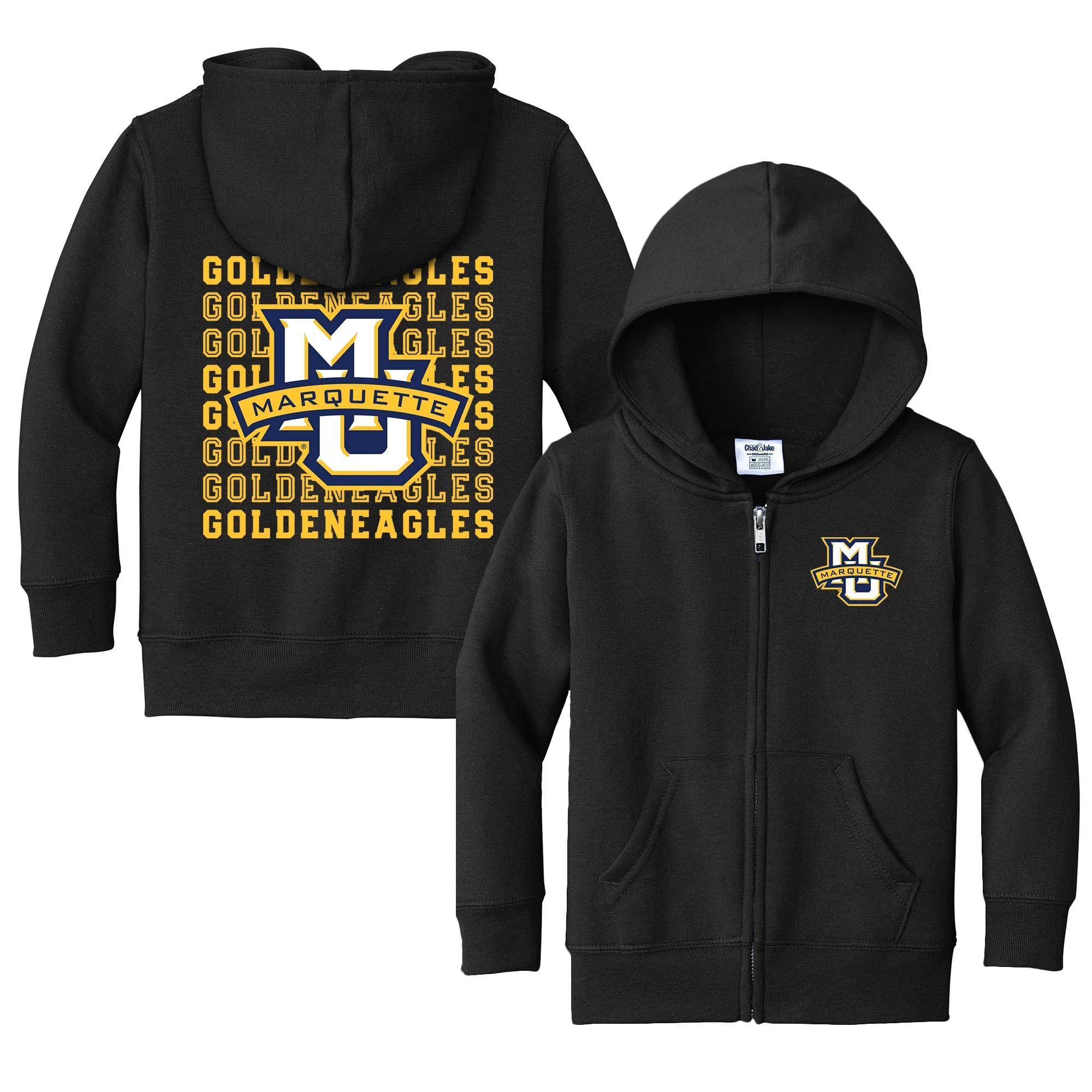 Marquette Golden Eagles Retro Toddler Full-Zip Sweatshirt