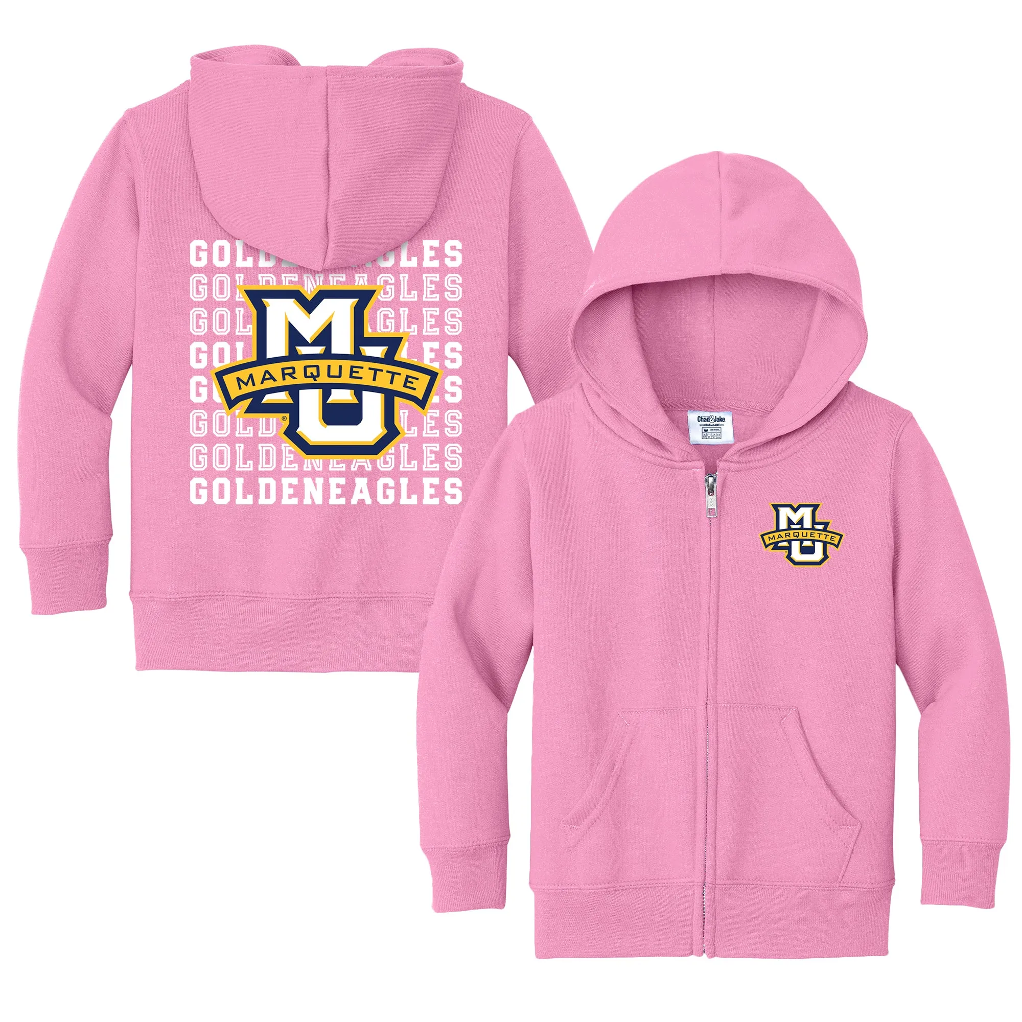 Marquette Golden Eagles Retro Toddler Full-Zip Sweatshirt