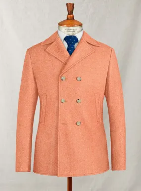 Melange Musk Tweed Pea Coat