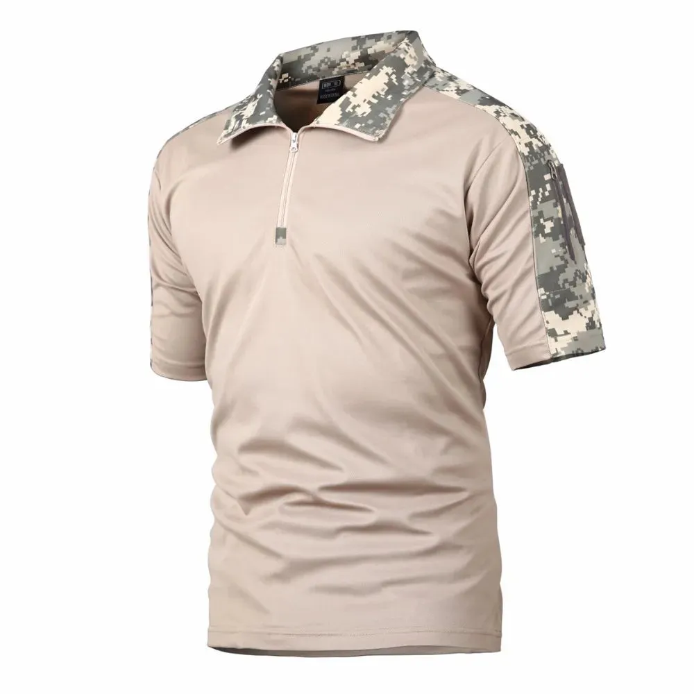 Mens Short Sleeve Quick-Dry Tactical Polo