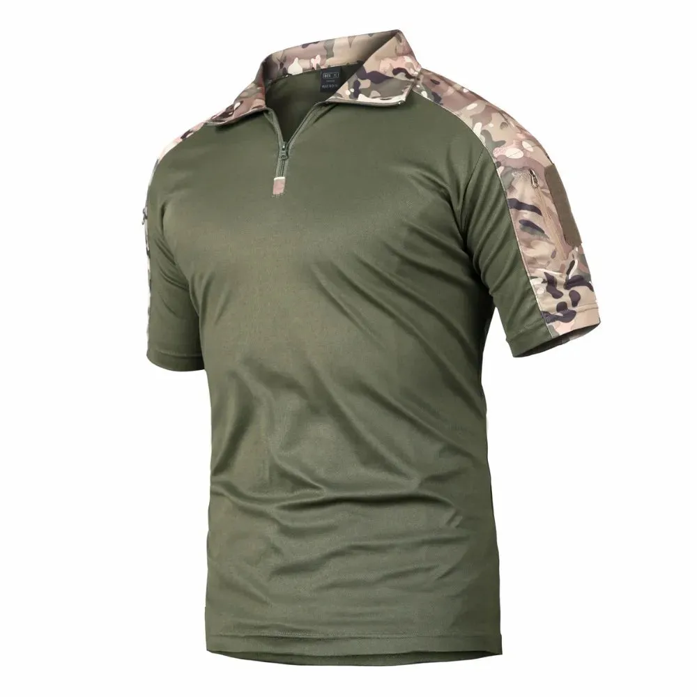 Mens Short Sleeve Quick-Dry Tactical Polo