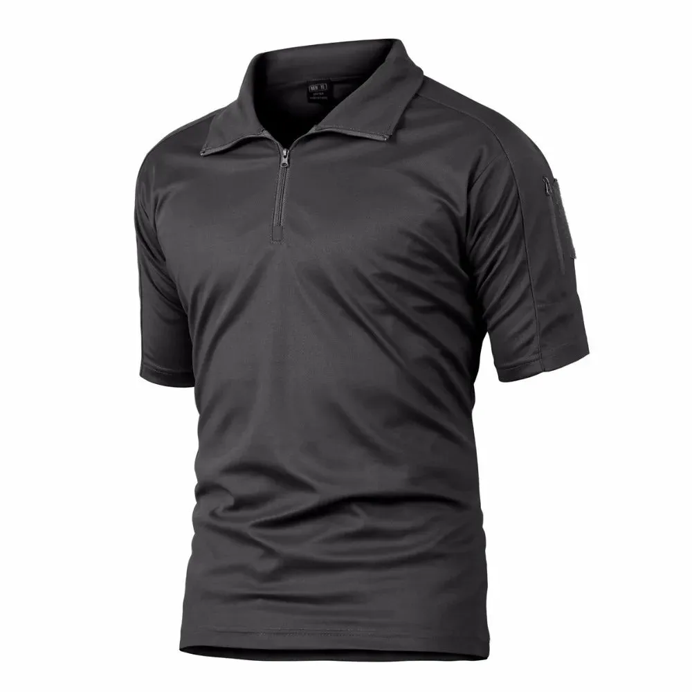 Mens Short Sleeve Quick-Dry Tactical Polo