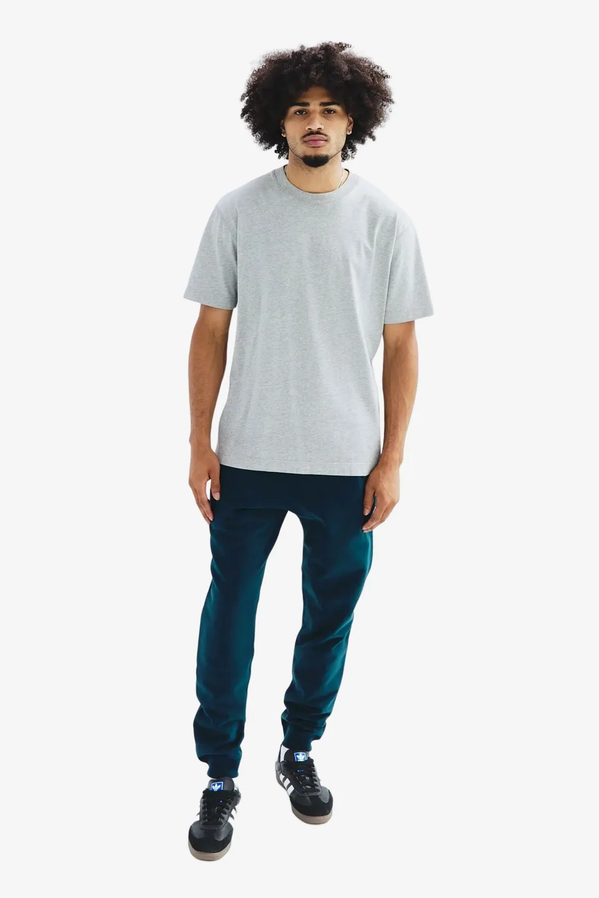 Midweight Terry Slim Sweatpant - Deep Teal