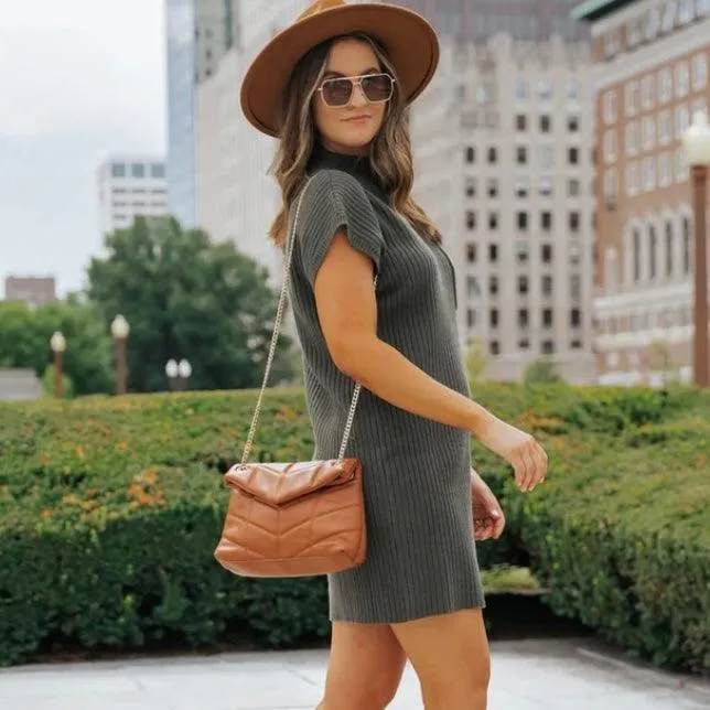 Mock Neck Sweater Dress