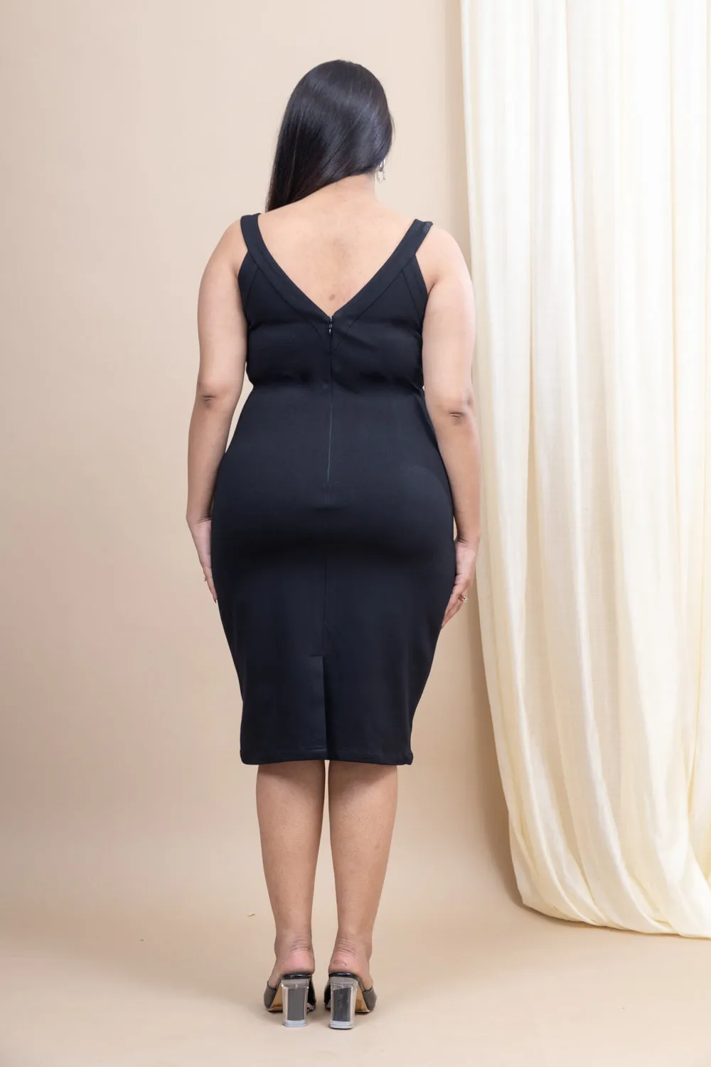 Moonlit  V-Neck Bodycon Dress