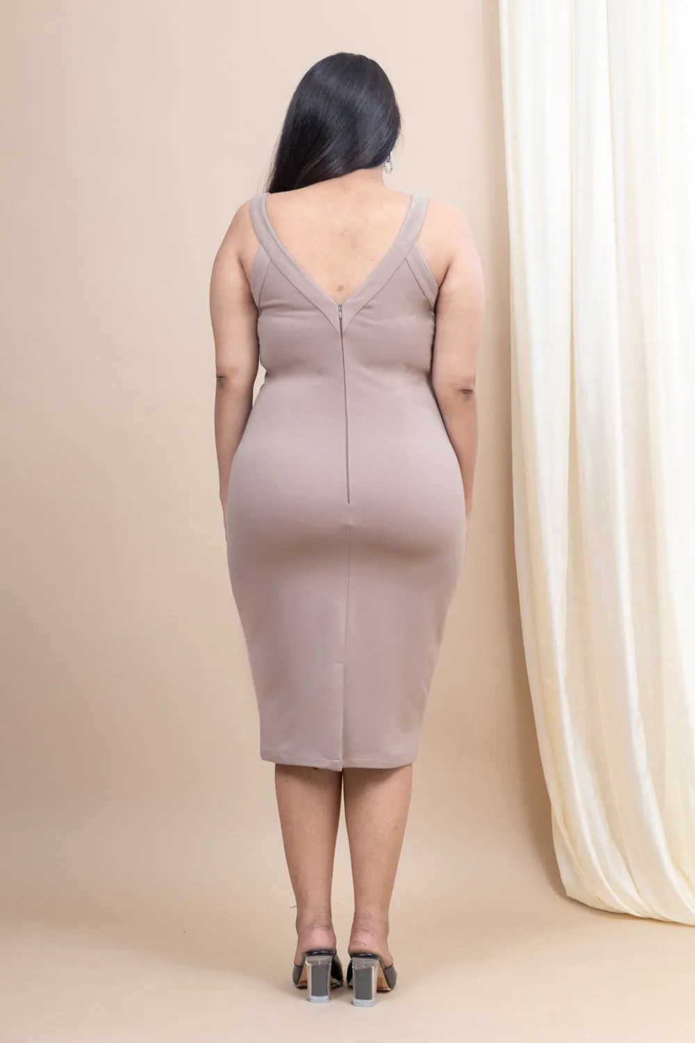 Moonlit  V-Neck Bodycon Dress