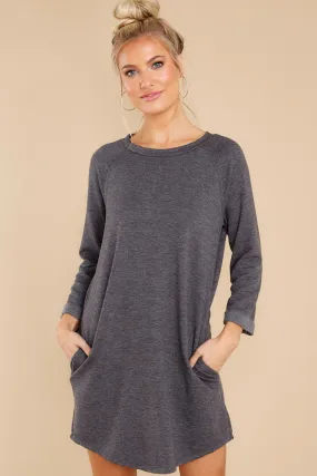 Movers And Shifters Charcoal Sweatshirt Dress