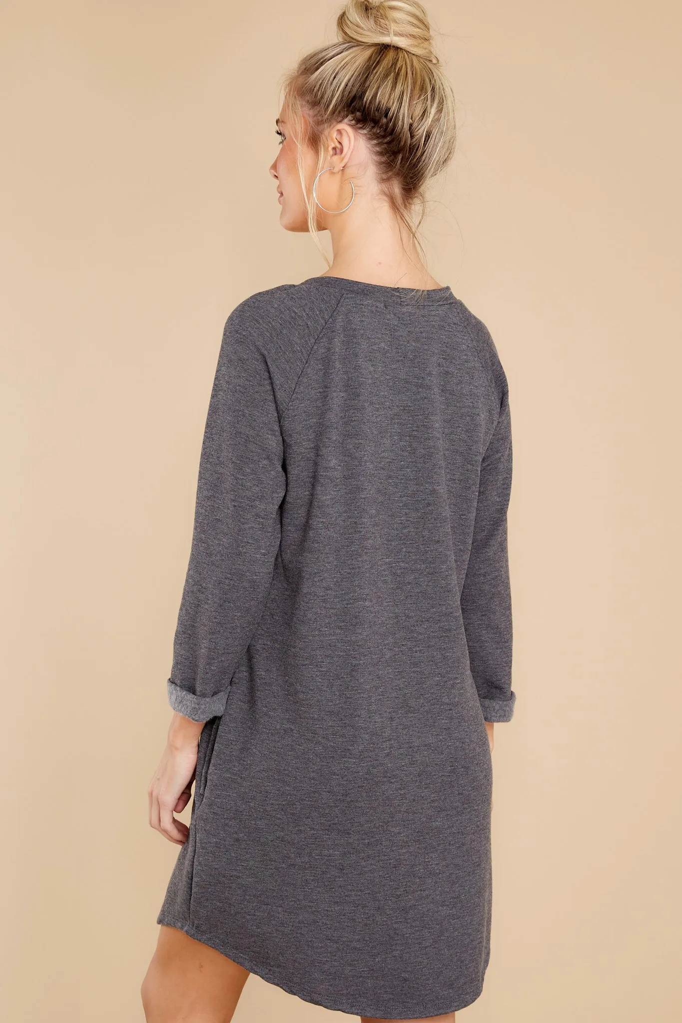 Movers And Shifters Charcoal Sweatshirt Dress