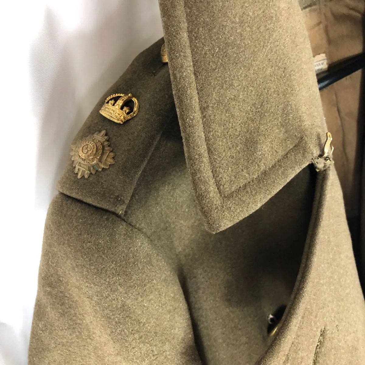 Named Major 1930-1940 British Royal Engineers Trench Coat J.G. Plumb