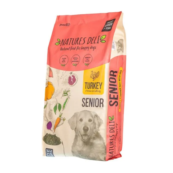 Natures Deli Senior Turkey and Rice Dry Dog Food 2/12kg