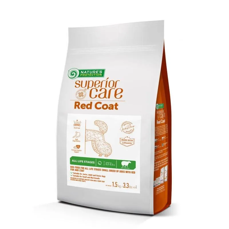 Nature's Protection Superior Care Red Coat Grain-Free Dry Dog Food For All Life Stages Small And Mini Breeds Red Coated Dogs, Lamb