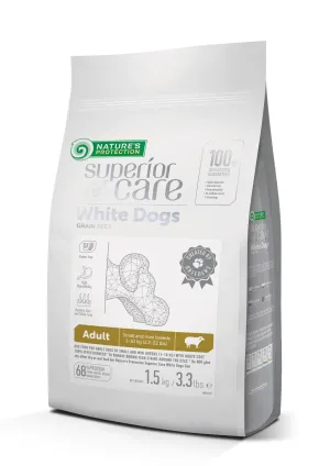 Nature's Protection Superior Care White Dogs Grain-Free Dry Dog Food For Adult Small and Mini Breeds Light Coated Dogs, Lamb