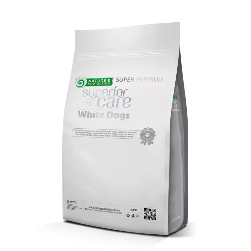 Nature's Protection Superior Care White Dogs Grain-Free Dry Dog Food For Junior Small and Mini Breeds Light Coated Dogs, White Fish