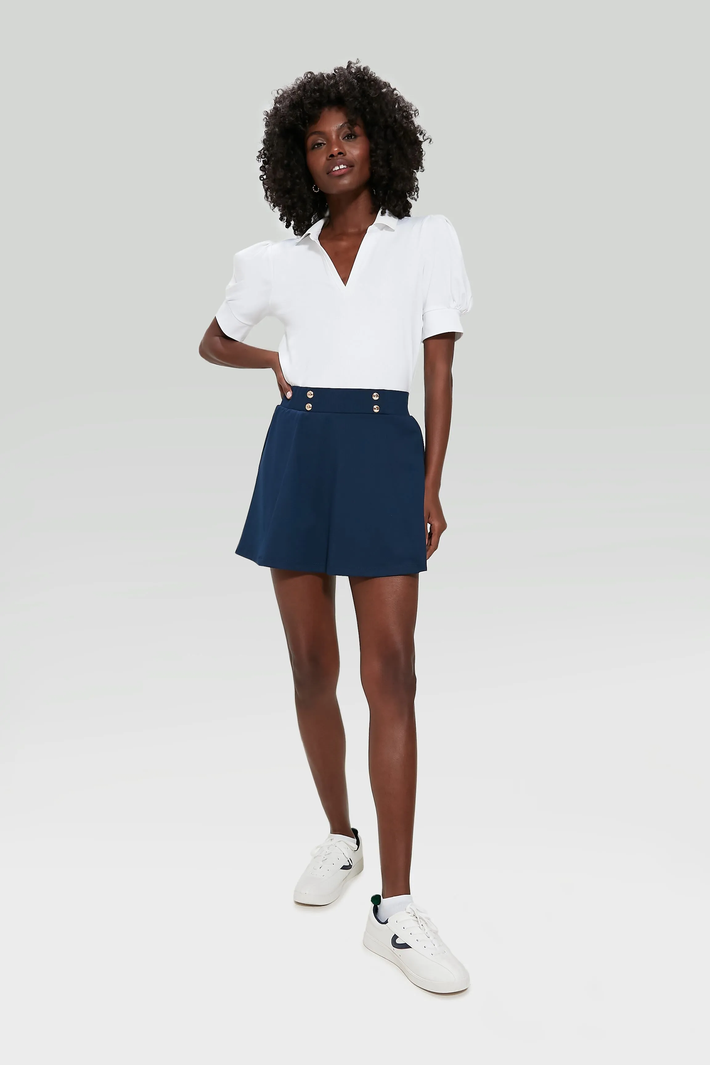 Navy 15 Inch Renee Golf Skirt