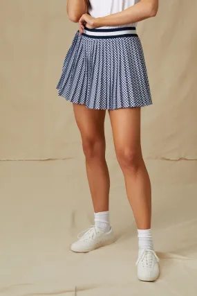 Navy Ditsy Daisy 14 Inch Lexi Tennis Skirt