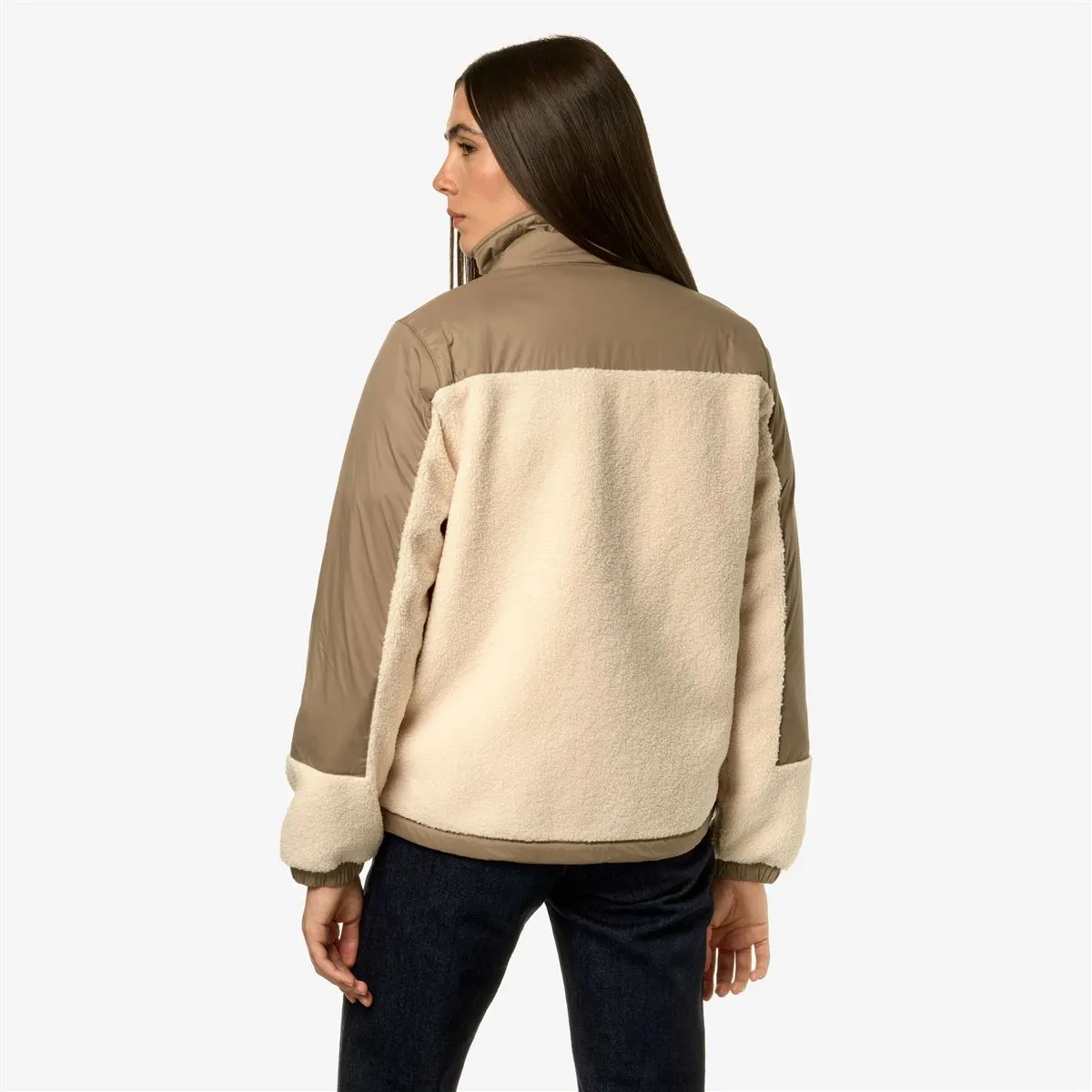 Nersev Orsetto - Unisex Fleece Top in Ecru-Beige Taupe