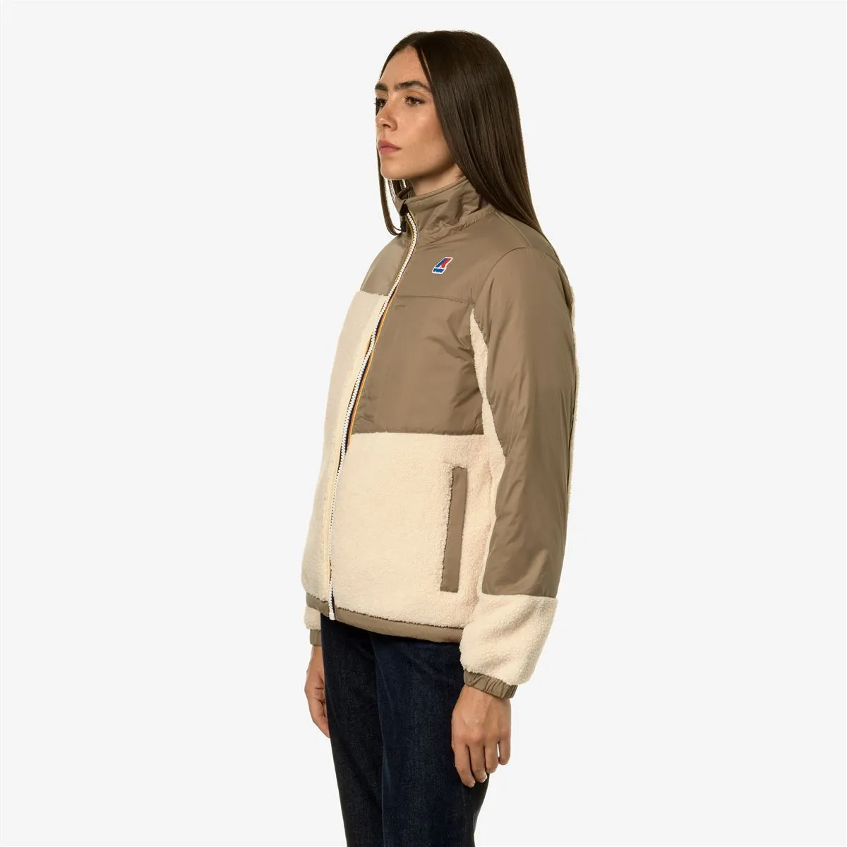 Nersev Orsetto - Unisex Fleece Top in Ecru-Beige Taupe