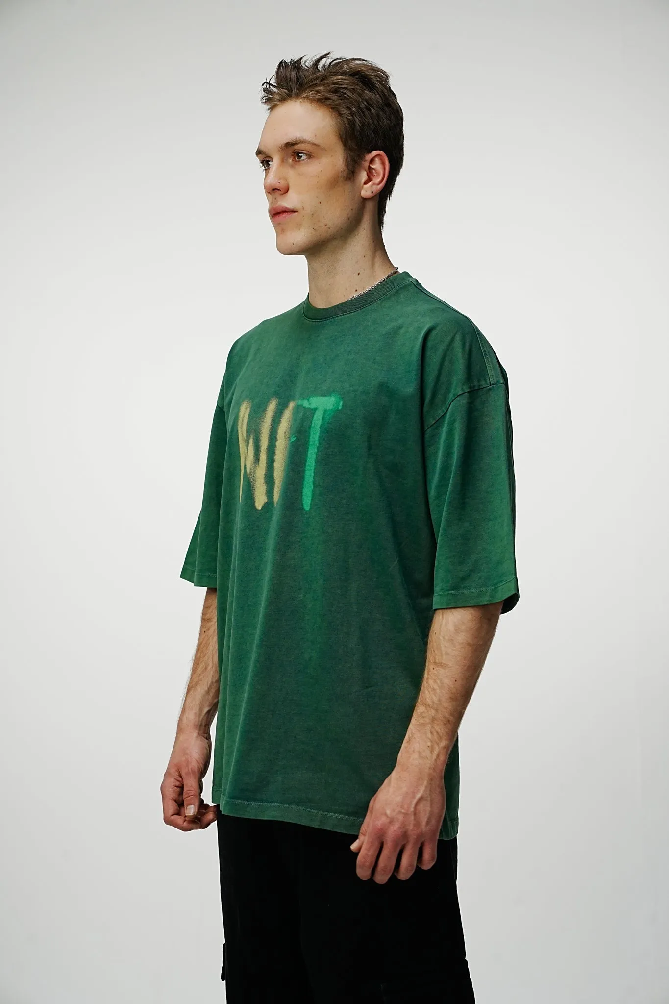 NFT Heavy Oversized Washed Tee - Green