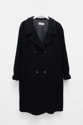 NIGHTBLUE WOOL CASHMERE DOUBLE BREASTED COAT