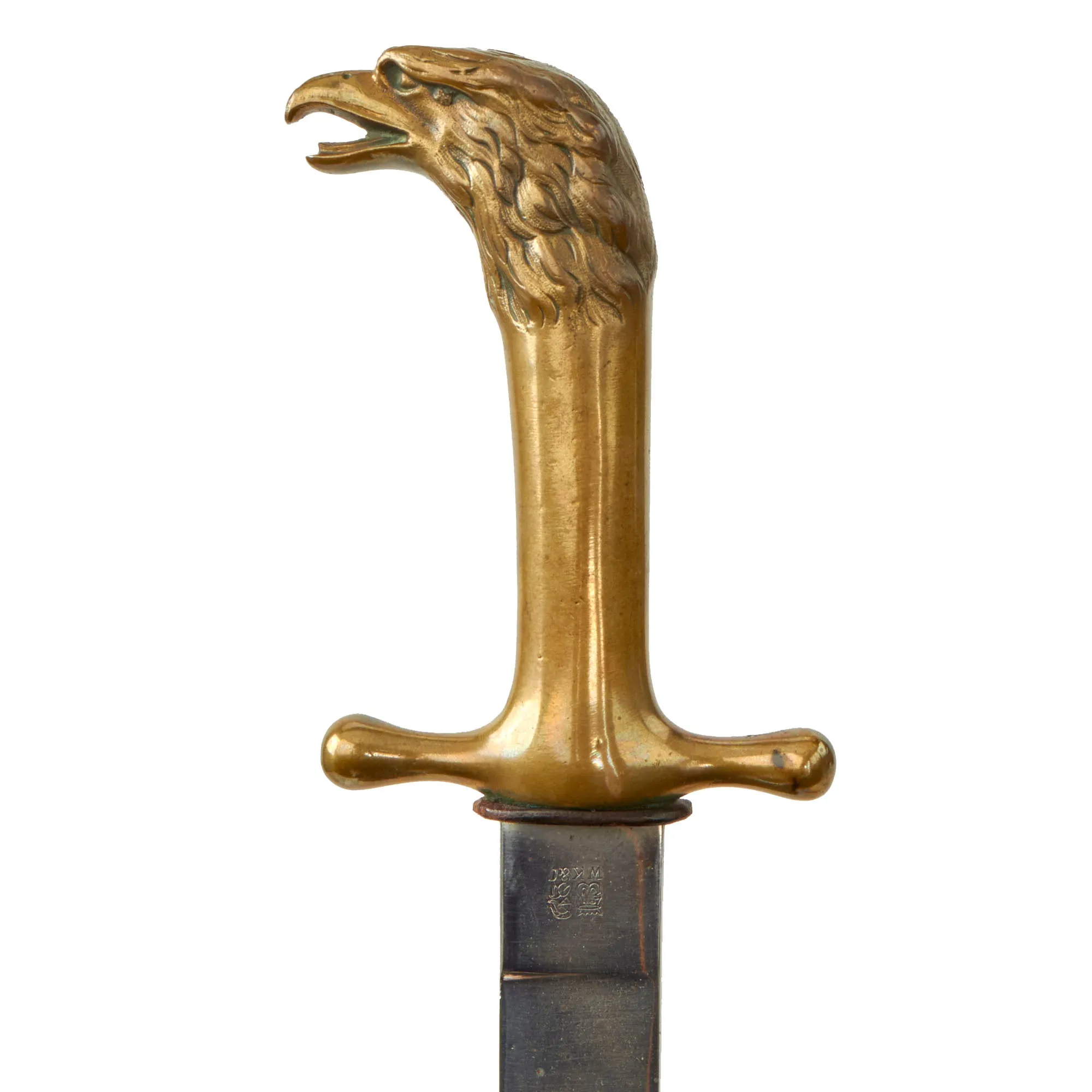 Original Imperial German M1871 Garde du Corps Oberjäger Hirschfänger Short Sword with Scabbard by Weyersberg Kirschbaum & Cie