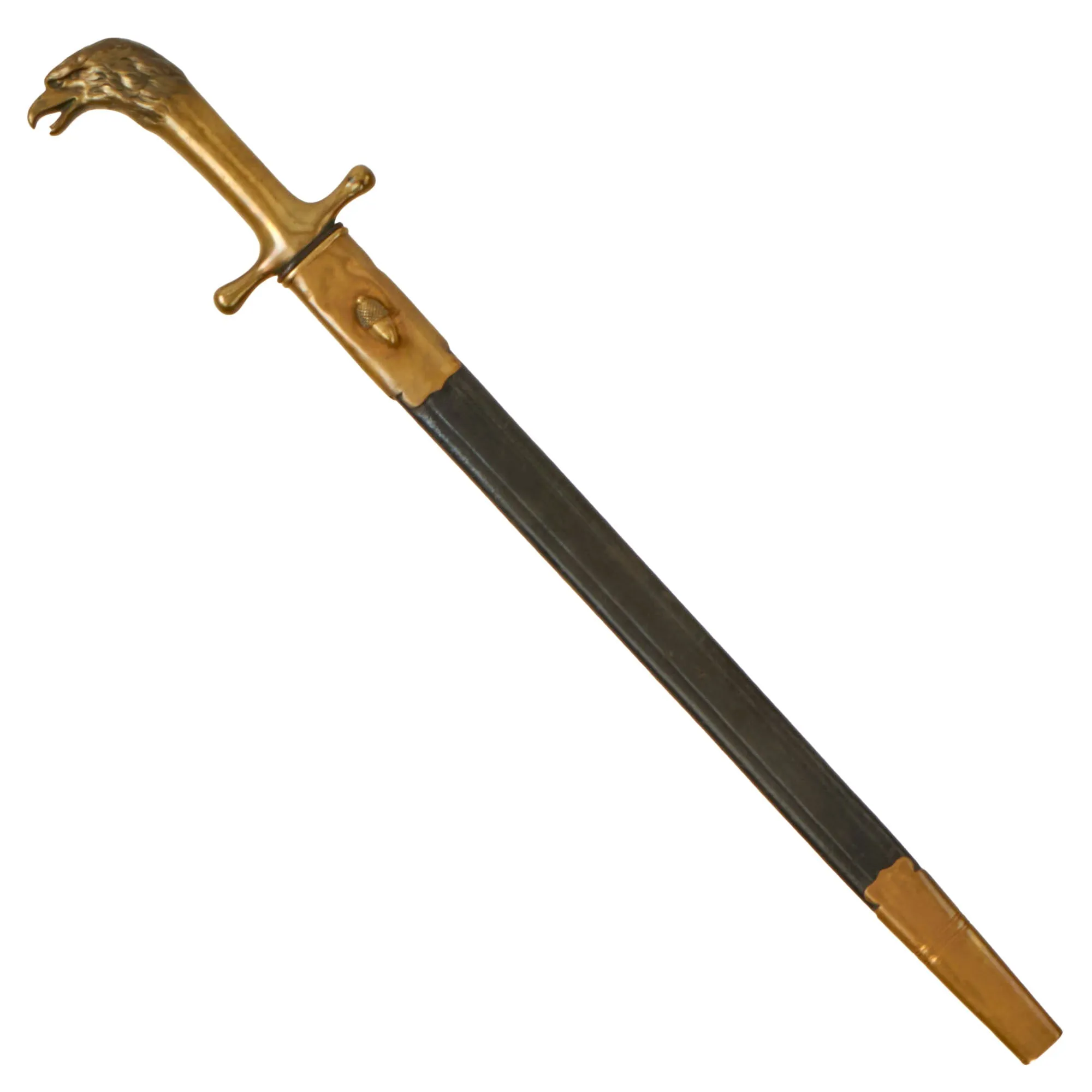 Original Imperial German M1871 Garde du Corps Oberjäger Hirschfänger Short Sword with Scabbard by Weyersberg Kirschbaum & Cie