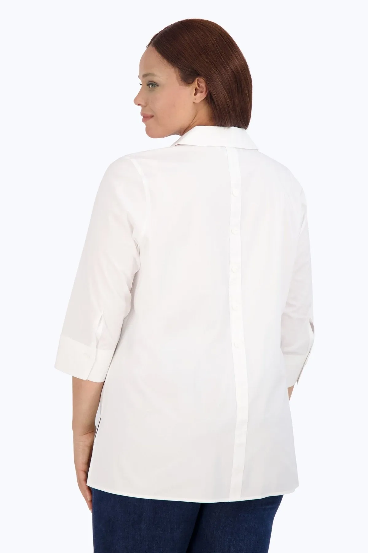 Pamela Plus Stretch No Iron 3/4 Sleeve Tunic