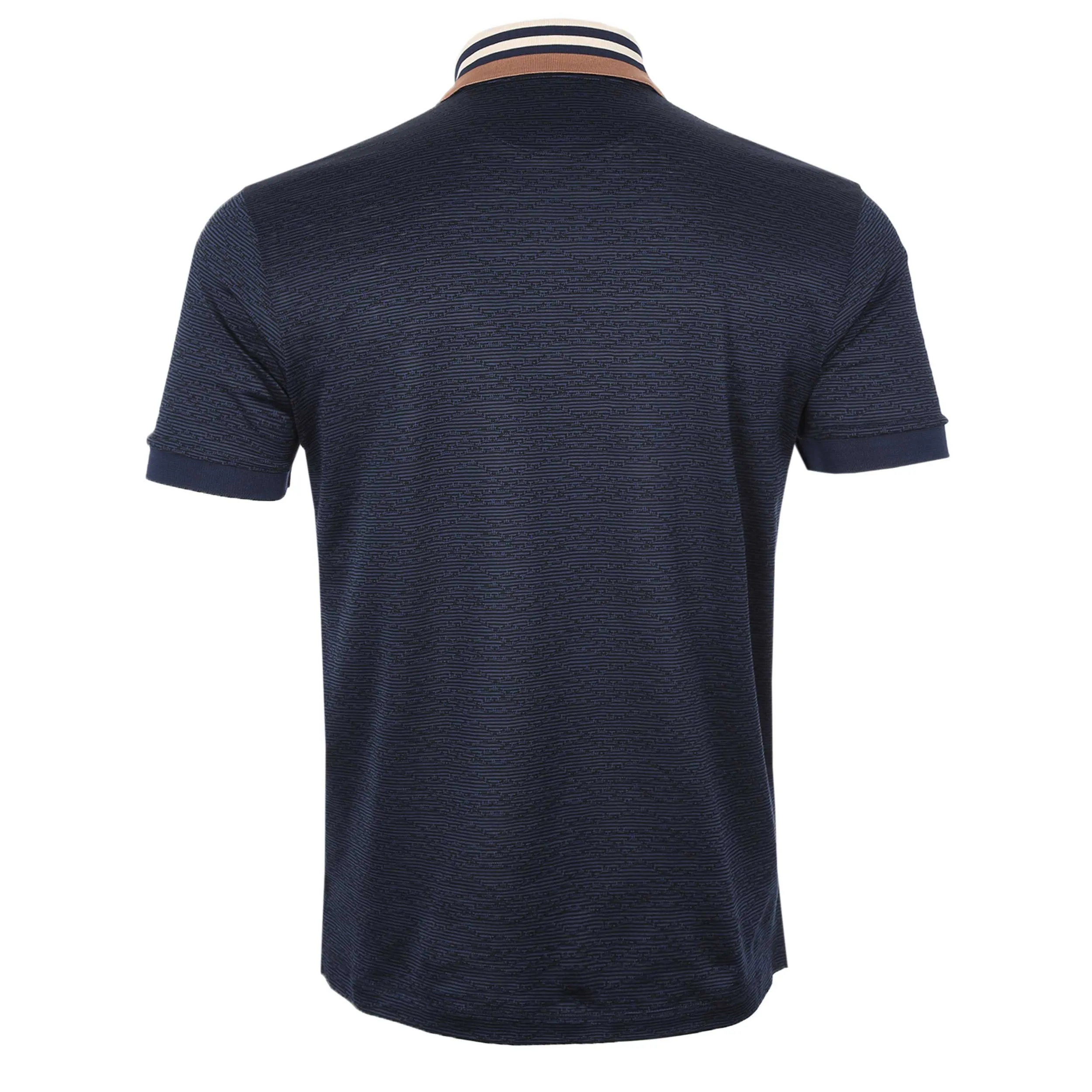 Paul Smith Stripe Collar Polo Shirt in Navy