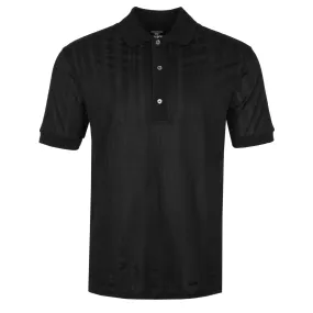 Paul Smith Tonal Stripe Polo Shirt in Black