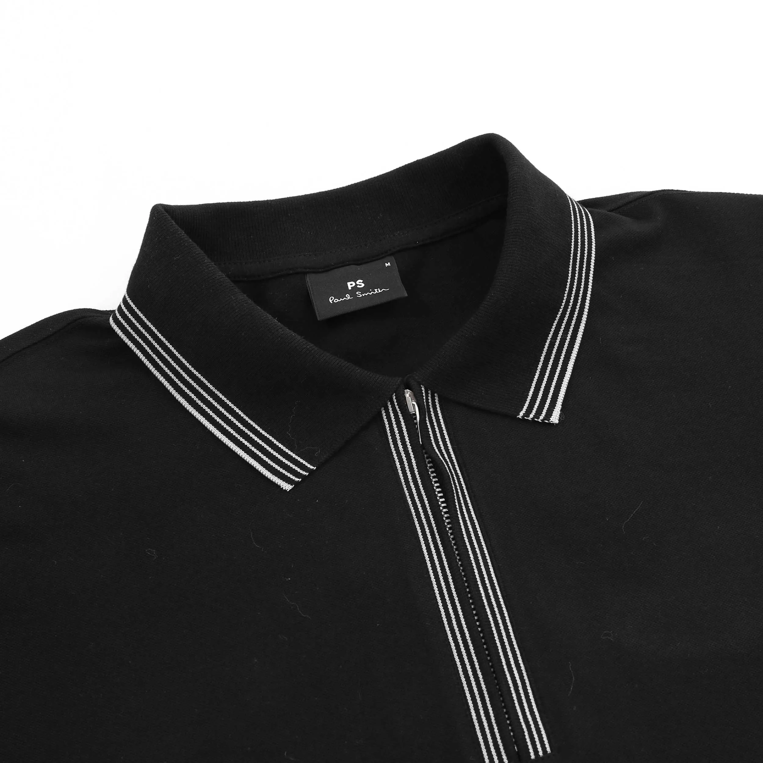 Paul Smith Zip Polo Shirt in Black