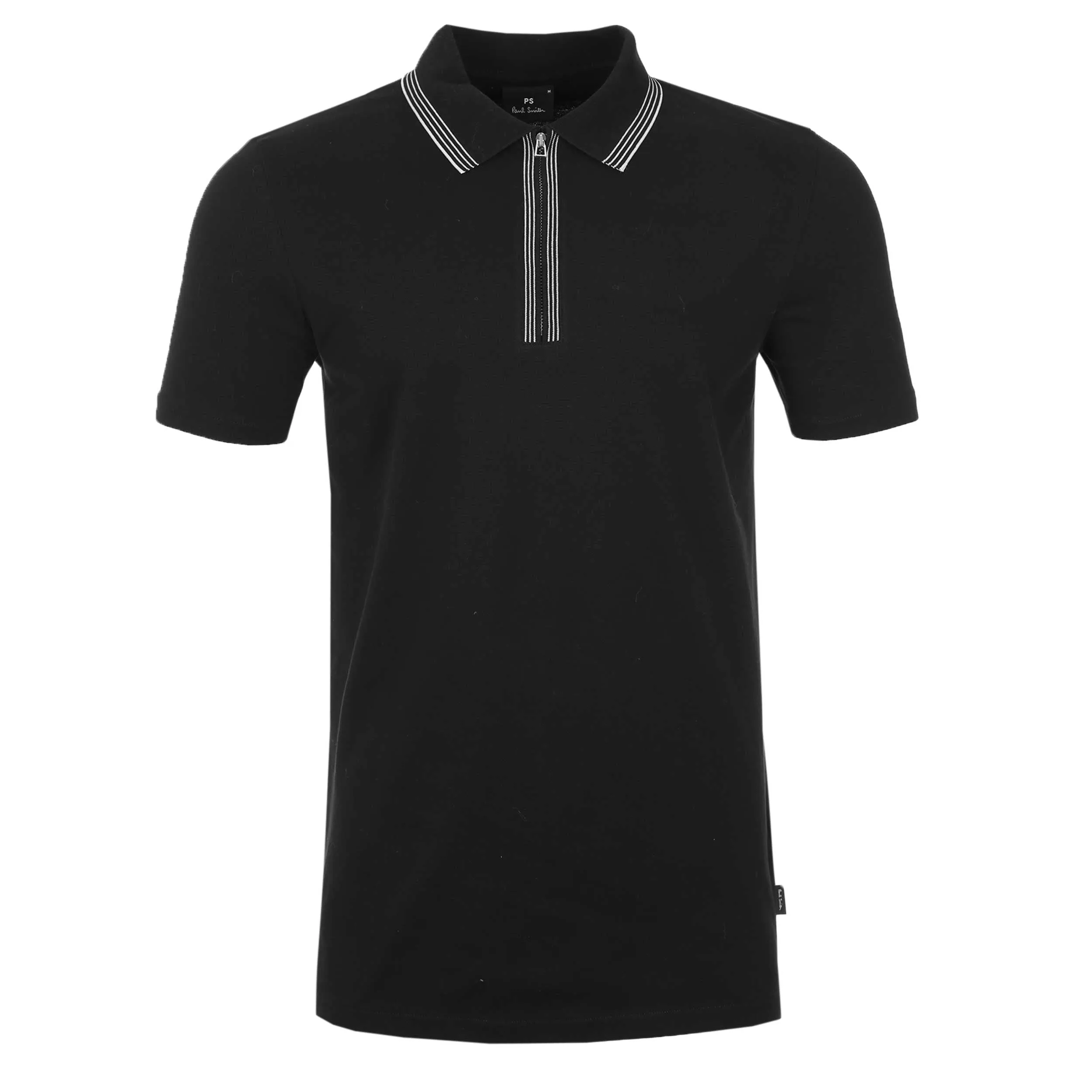 Paul Smith Zip Polo Shirt in Black