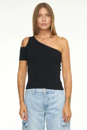 PIS Kaia Asymmetrical Top in Black