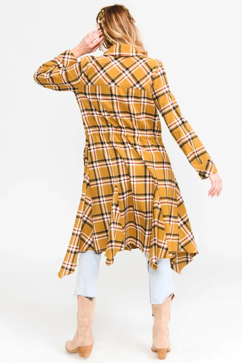 Plaid Trench Coat 285