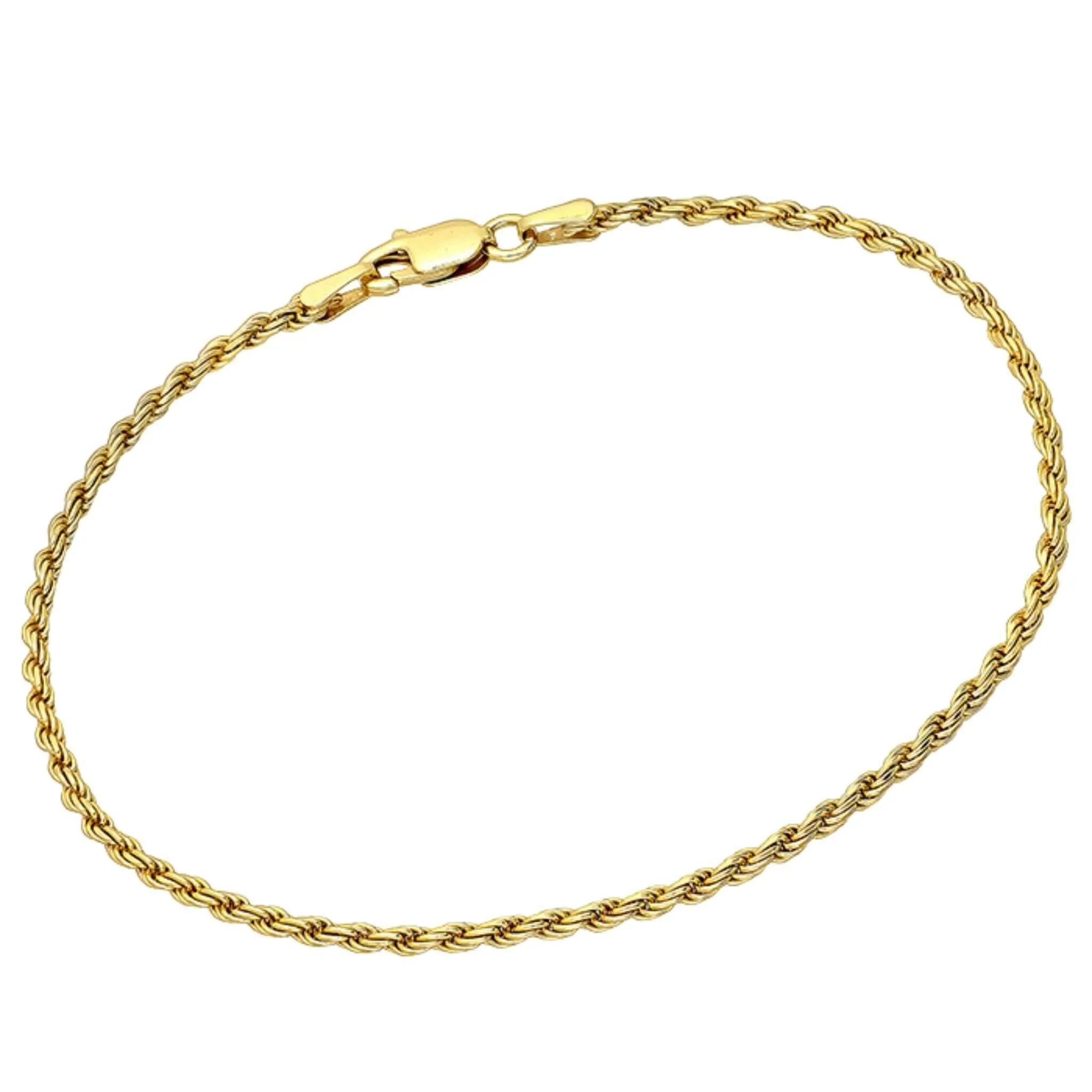 Plated 18K Gold Rope Chain Bracelet